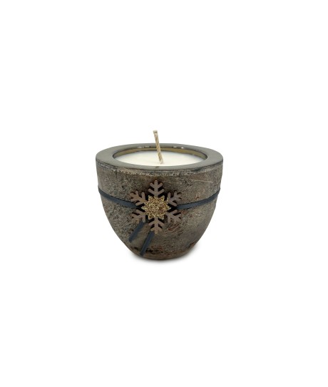 Bougie terre cuite Grevel gris bronze - Santal